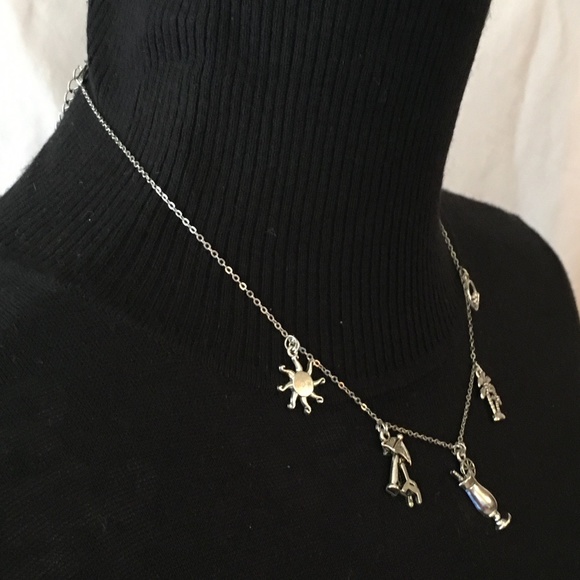 "Tropical Getaway" Handmade Charm Necklace, Beach Ocean Palm Tree Cocktail Sun - Picture 10 of 15